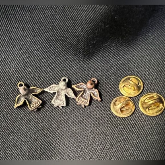 JJ Jonette Jewelry Angel Pins With Crystal Detail 3-Piece Set - Picture 2 of 2